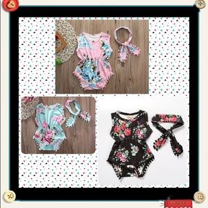 Brand New Onsie Rompers With Headband